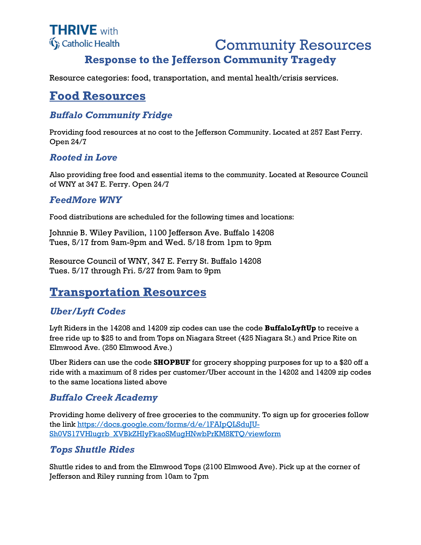 1Community Resources in Response to the Jefferson Community Tragedy-1